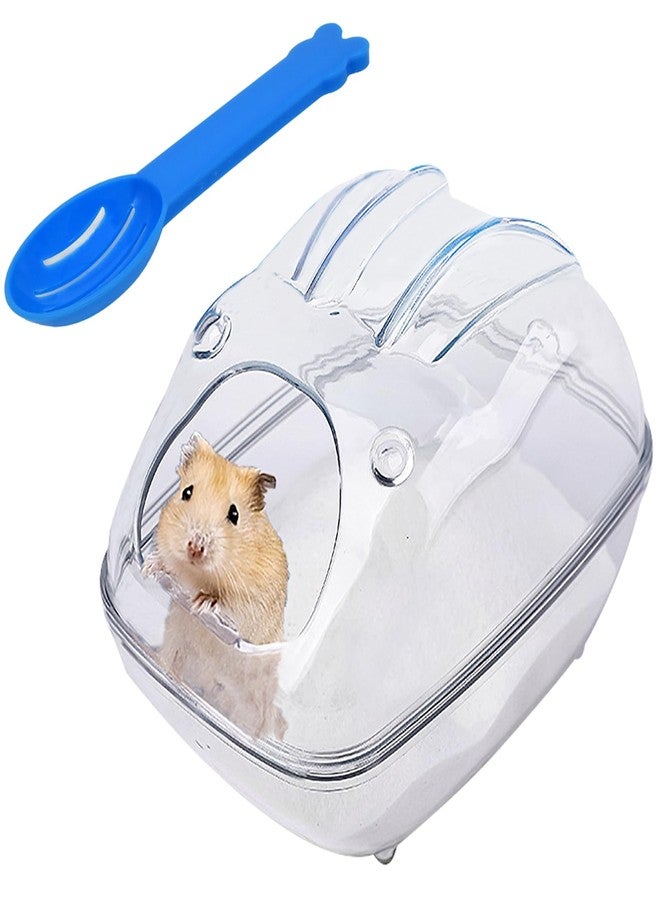 GKYZBB Hamster Sand Bath Container Large Hamster Toilet with Scoop Set,Small Animal Bath House,Suitable for Chinchilla Syrian Hamster Gerbil - Image 1
